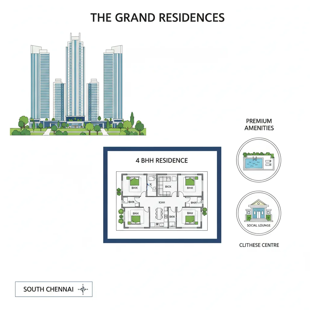4 Bhk Apartments In Prestige Falcon City Chennai