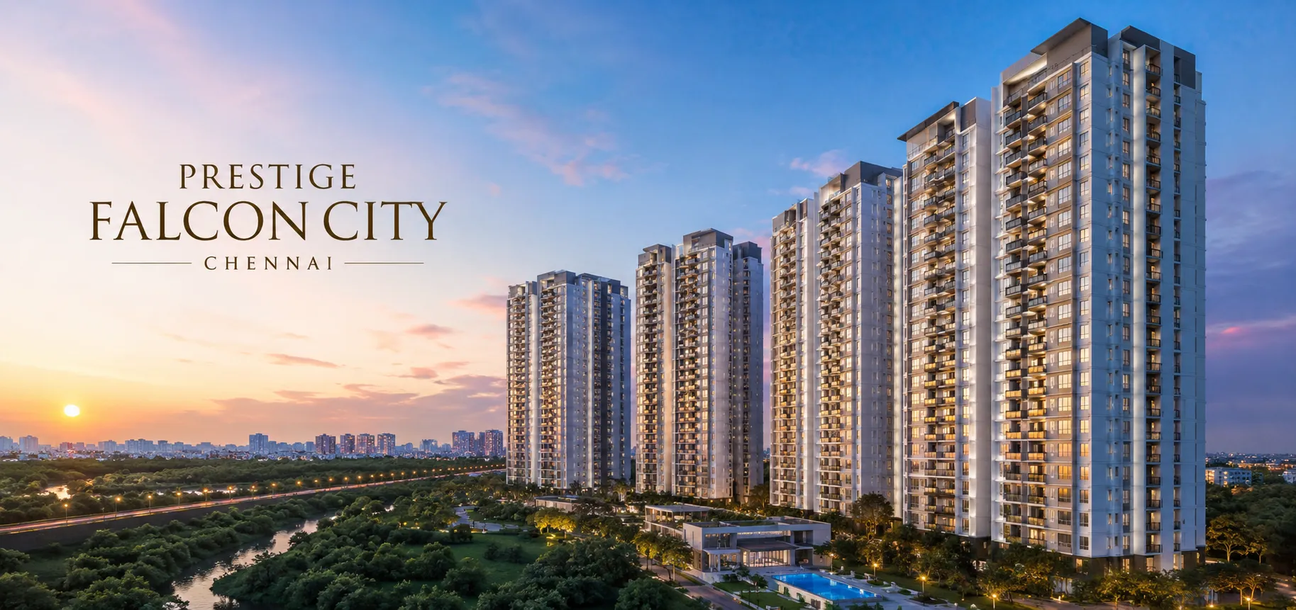 Prestige Falcon City Chennai Swimming Pool View