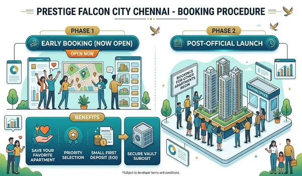 Booking Procedure for Prestige Falcon City Chennai